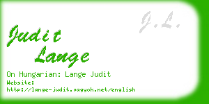 judit lange business card